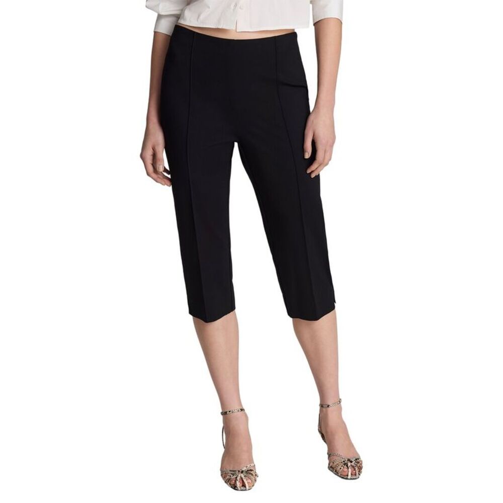 Kenneth Cole Womens  Pull On Hollywood Waist Pedal Pusher Pant, Black